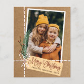 Budget Rustikales Geschenk Frohe Weihnachtsfeierta (Vorderseite)