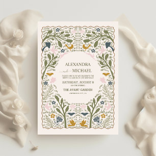 Budget Rustikales Grünwald Fern Wedding Flyer