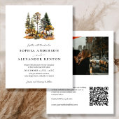 Budget Rustikales Herbst Foto QR Code Hochzeit ein