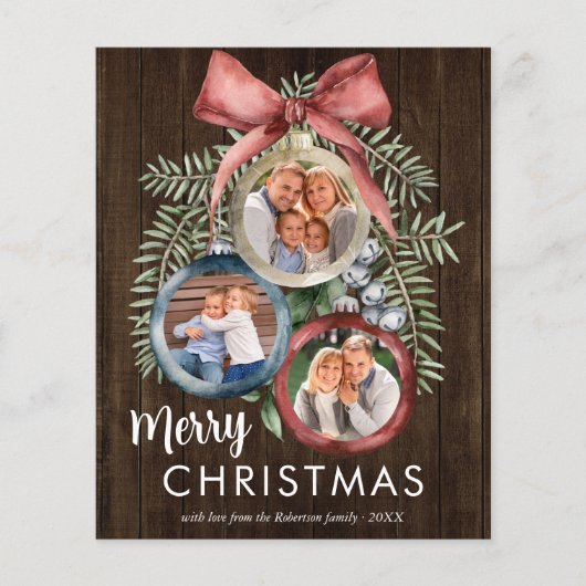 Budget Rustikales Holz 3 Foto Weihnachtsausstellun (Vorderseite)