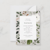 Budget Rustikales Holz Slice Brautdusche Aufforder Mitteilungskarte (Rückseite)