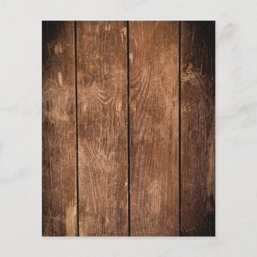 Budget Rustikales Holz Spitzenplatz Land Einladung (Rückseite)