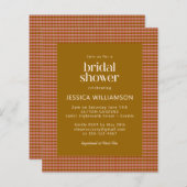 Budget Rustikales Kariertes geometrisches Brautpar (Vorne/Hinten)