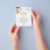 Budget Rustikales neutrales Boho Floral Menü (Gruppe)