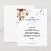 Budget Rustikales neutrales Boho Floral Menü (Vorne/Hinten)