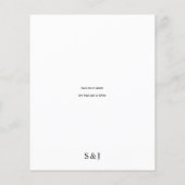 Budget Rustikales neutrales Boho Floral Menü (Rückseite)