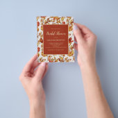 Budget Rustikales Terracotta Leaf Brautparty Flyer (Gruppe)
