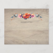 Budget Rustikales Wald Orange Wedites Einladungen (Rückseite)