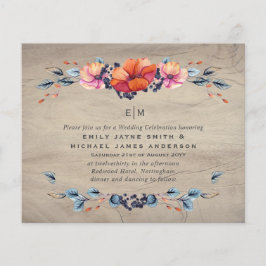 Budget Rustikales Wald Orange Wedites Einladungen