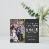 Budget Rustikales Weihnachtsverse Typografie Foto (Stehend Vorderseite)