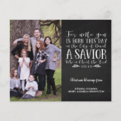 Budget Rustikales Weihnachtsverse Typografie Foto (Vorderseite)