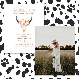 Budget Saddup Western Foto Baby Girl Dusche Flyer