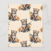 Budget Safari Animal Jungle Tiger Baby Dusche Flyer (Hinten)