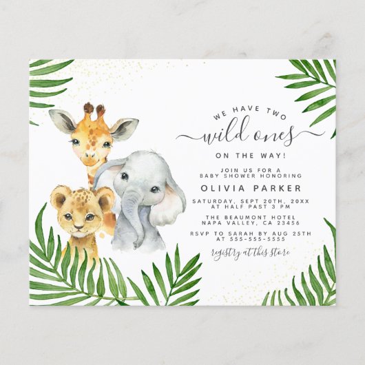 Budget Safari Animals Two Wild Ones Kinderdusche (Vorderseite)