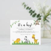 Budget Safari Baby Shower Jungle Animals Boy Niedl (Stehend Vorderseite)