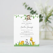 Budget Safari Baby Shower Jungle Tiere Niedlich (Stehend Vorderseite)