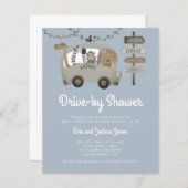 Budget Safari Drive by Baby Shower Dusty Blue (Vorne/Hinten)