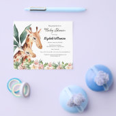 Budget Safari Giraffe Animal Baby Dusche Flyer (Einzeln)