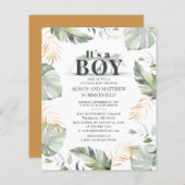 Budget Safari Giraffe Botanical Boy Baby Dusche (Vorne/Hinten)