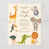 Budget Safari Jungle Animal Themed Baby Dusche (Vorderseite)