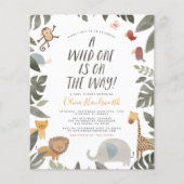 Budget Safari Storybook Wild One Boy Baby Shower (Vorderseite)