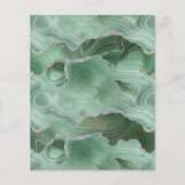 Budget Sage Green Agate Silver Wedding Einladung (Rückseite)