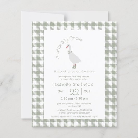 Budget Sage Green Albern Gänsedusche (Vorderseite)