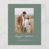 Budget Sage Green Boho Simple Wedding Einladung Flyer (Hinten)