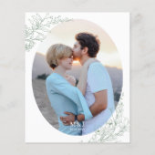 BUDGET Sage Green Floral Monogram Photo Wedding (Rückseite)