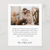 Budget Sage Green Foto Hochzeit Vielen Dank Flyer (Rückseite)