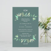 BUDGET Sage Green Green Blätter Wedding Einladung (Stehend Vorderseite)