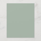 Budget Sage Green Minimalistisch Script Wedite Ein (Rückseite)