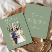 Budget Sage Green Wedding Danke Foto Flyer