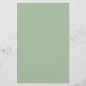 Budget Sage Green Wedding Moderne Einladung (Rückseite)
