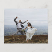 Budget Sage Green Wedding Vielen Dank Foto Card (Rückseite)