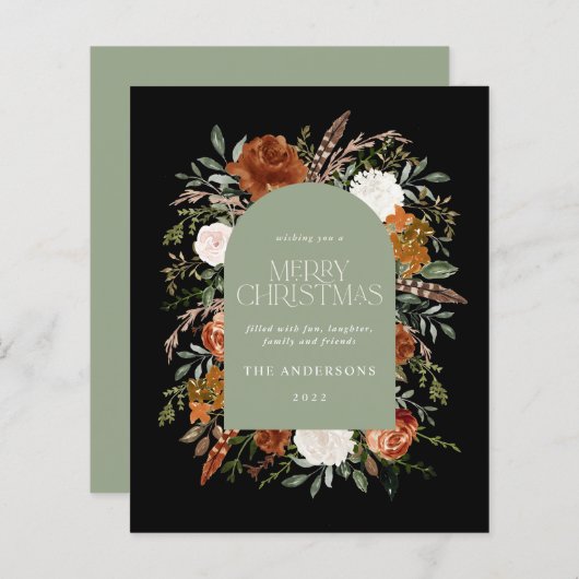 Budget Sage grün elegant botanischen eleganten Bot (Vorne/Hinten)