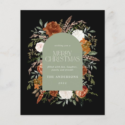 Budget Sage grün elegant botanischen eleganten Bot (Vorderseite)