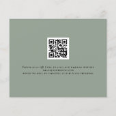 Budget Sage Pumpkins Florals QR-Code Save the Date (Rückseite)