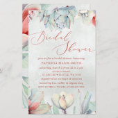 Budget Sage Succulent Boho Brautparty Einladung (Vorne/Hinten)
