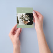 BUDGET Sage Wedding Foto Danke Karte (Gruppe)