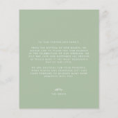 BUDGET Sage Wedding Foto Danke Karte (Hinten)