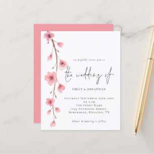 Budget Sakura Cherry Blossom Hochzeitseinladung