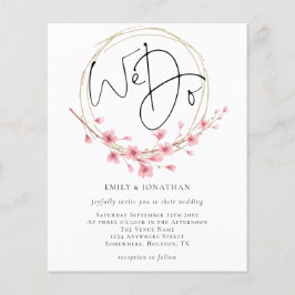 Budget Sakura Florals Wir machen Hochzeit Einladun