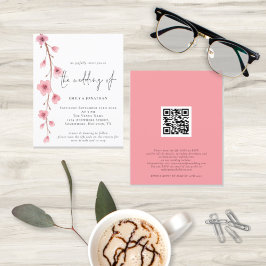 Budget Sakura QR Code Hochzeit Einladung