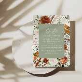 Budget Salbei grüne botanische Hochzeit Details ei Flyer