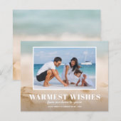 Budget Sand and Sea Beach Foto Weihnachtskarten (Vorne/Hinten)