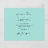 Budget Sandy Beach Ocean Waves New Address Card (Rückseite)