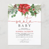Budget Santa Baby Weihnachtsdusche Einladung (Vorderseite)