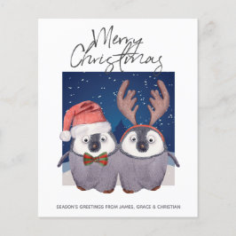 BUDGET Santa Reindeer Weihnachtspenguin Couple
