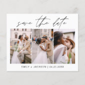 Budget Save the Date 3 Foto Elegante Moderne (Vorderseite)